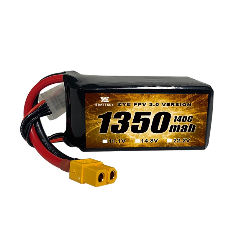 Høy 120C 1350mah 1550mah Lipo-batteri for FPV Drone