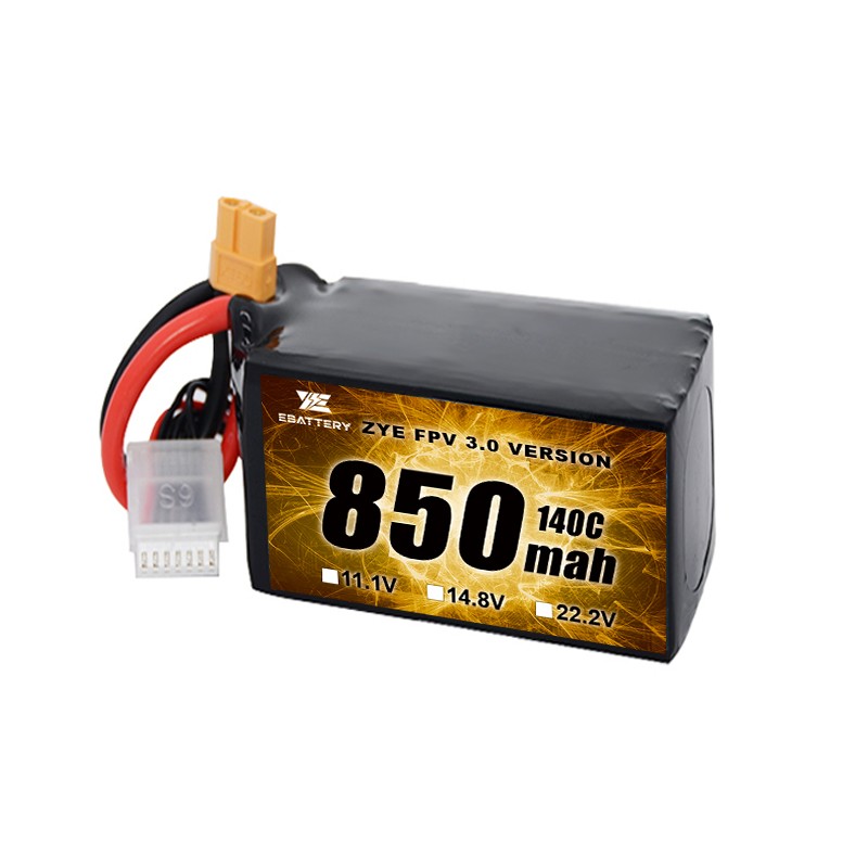 Liten størrelse 850 mah 1100 mah 1300 mah 1500 mah FPV Lipo-batteri